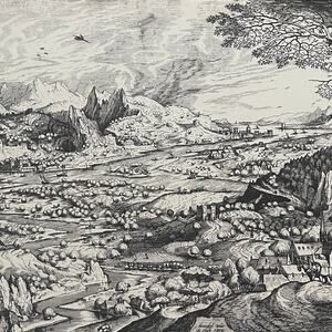 Bruegel, Rustic Solicitude, Landscape, Engraving, Bookplate, Art, ~ 241229-WH 70